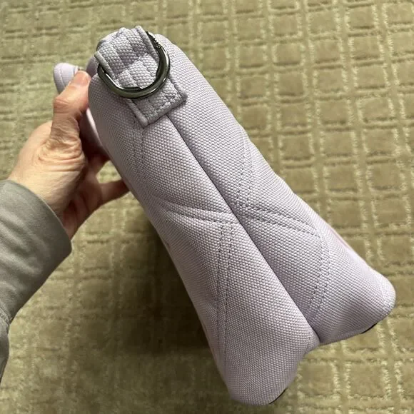 lug Quilted Light Pink Crossbody Tote with Removable Strap - Picture 4 of 9